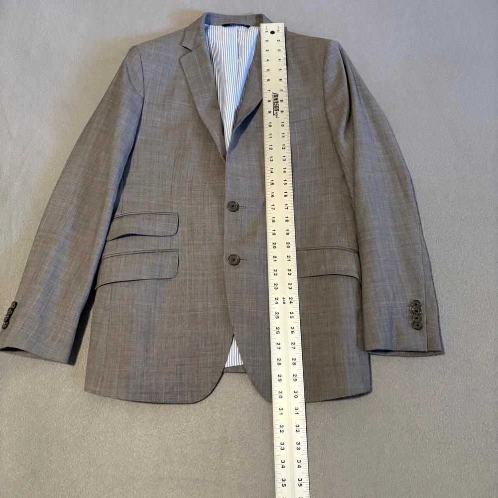 Banana Republic Blazer 38R Grey Glen Plaid Modern Slim Fit Wool Sport Coat
